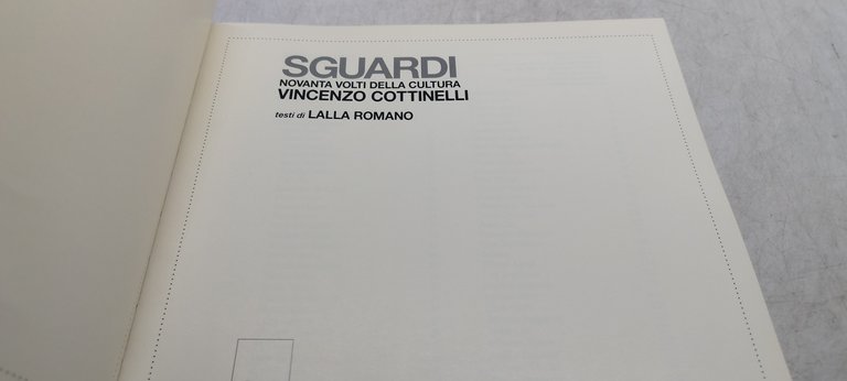 vincenzo cottinelli sguardi testi di lalla romano