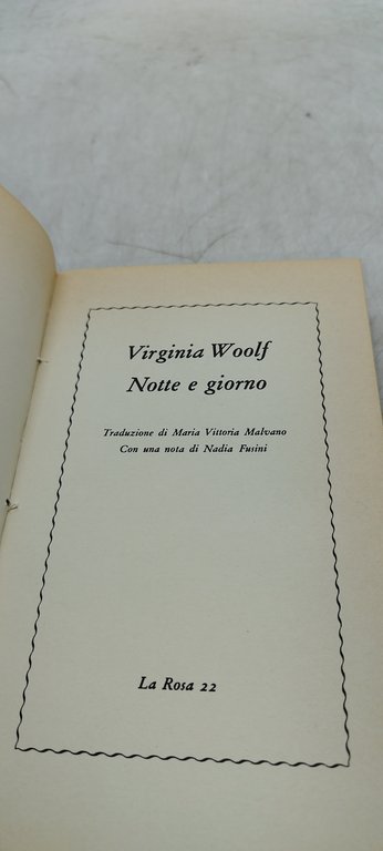 virginia woolf notte e giorno la rosa