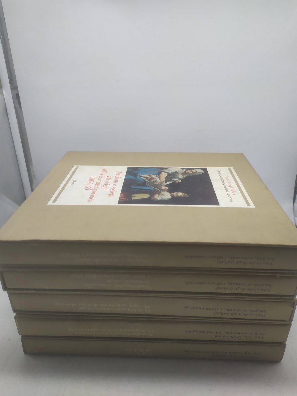 vita civile degli italiani società economia cultura materiale 5 volumi …