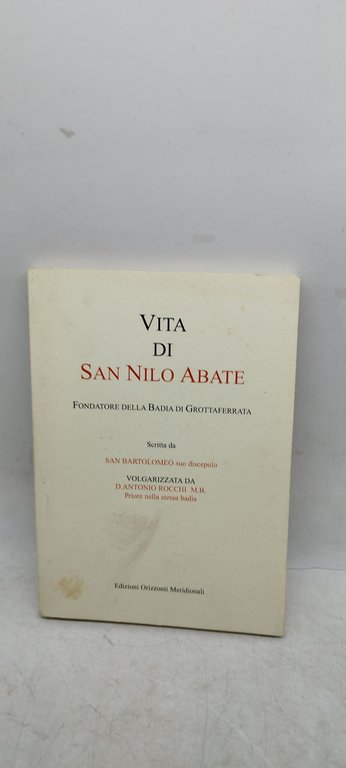 vita di san nilo abate fondatore della badia di grottaferrata