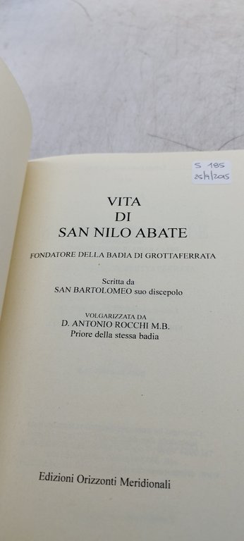 vita di san nilo abate fondatore della badia di grottaferrata