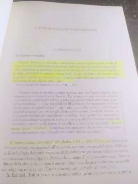 vittorio benussi sperimentare l'inconscio scritti 1905 1927