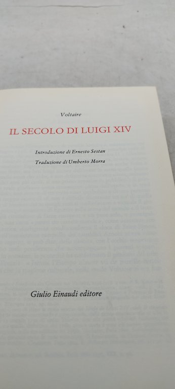 voltaire il secolo di luigi XIV einaudi i millenni