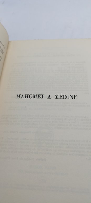 w.m.watt mahomet a mèdine bibliotheque istorique