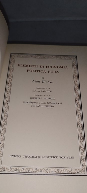 walras elementi di economia politica pura | Immagine Gallery 5