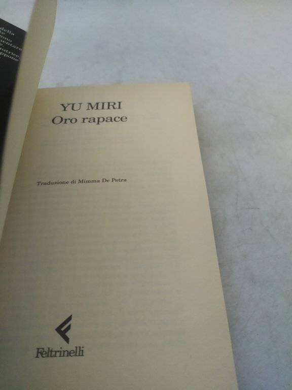 yu miri oro rapace i canguri feltrinelli