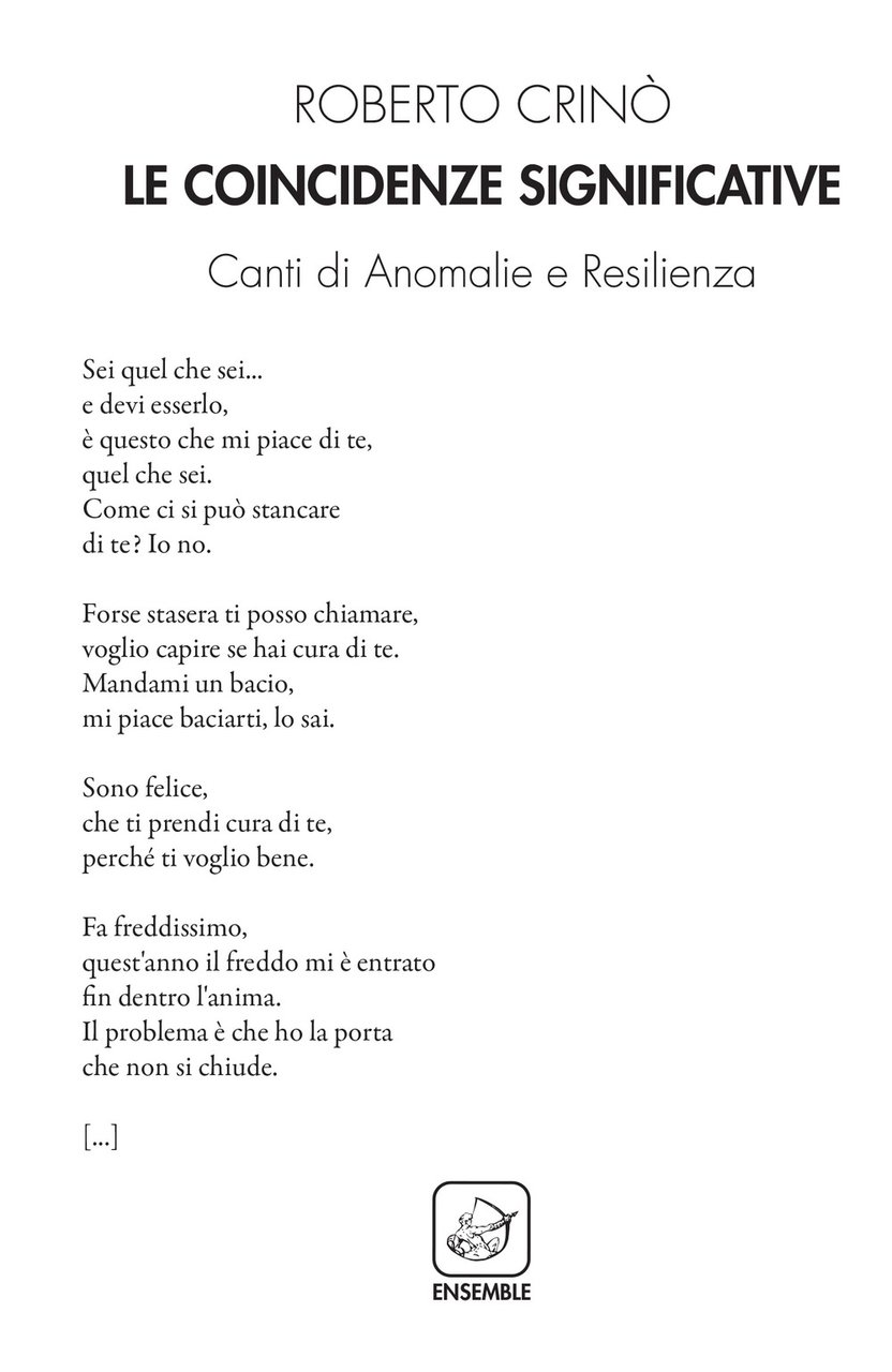 Le coincidenze significative. Canti di anomalia e resilienza