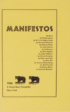 Manifestos by Ay-o, Philip Corner, W. E. B. DuBois Club, …