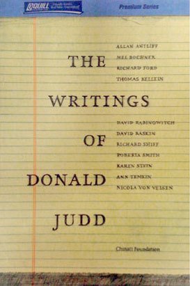 The writings of Donald Judd