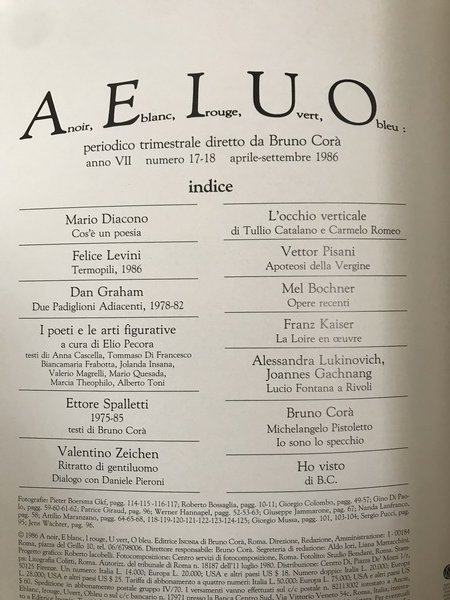 AEIUO (Anoir, Eblanc, Irouge, Uvert, Obleu) # 17-18