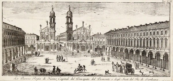 La piazza regia di Turino, capitale del principato del Piemonte …