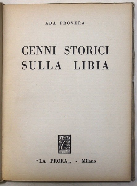 Cenni storici sulla Libia