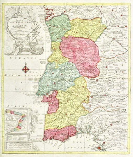 Regna Portugalliae et Algarbiae cum adjacentibus Hispaniae provinciis, quibus in …
