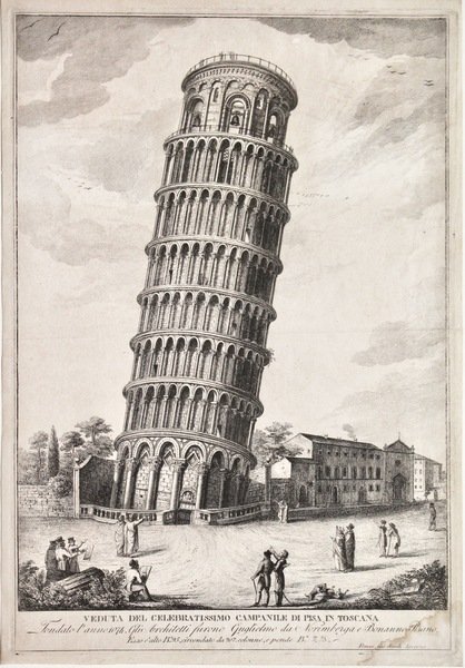 Veduta del celebratissimo campanile di Pisa in Toscana fondato l'anno …