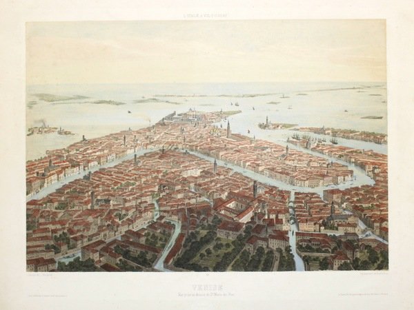 Venise. Vue prise au dessus de S.a Maria dei Frari