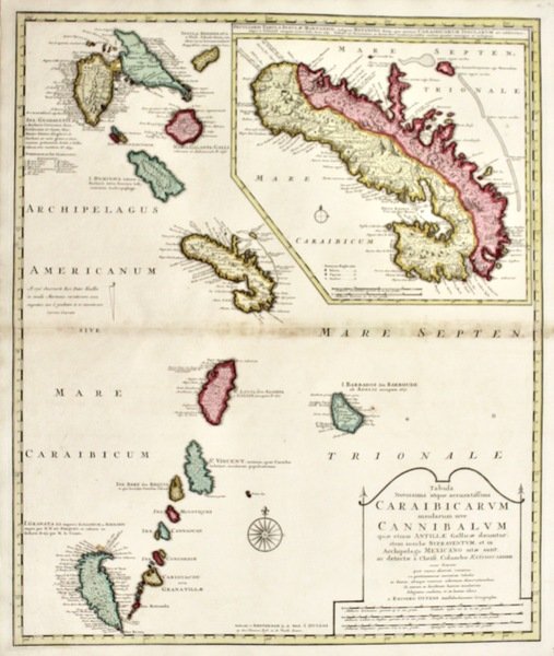 Tabula novissima atque accuratissima Caraibicarum insularum sive Cannibalum quae etiam …