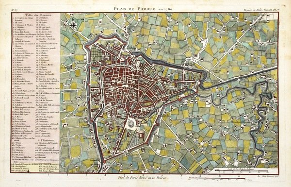 Plan de Padoue en 1780.