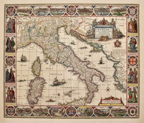 Tabula Italiae, Corsicae, Sardiniae et adjacentium Regnorum nec non viva … | Immagine Gallery 1