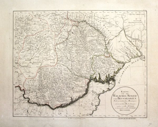 Karte von der Walachei, Moldau und Bessarabien.von Herrn I.F. Schmid