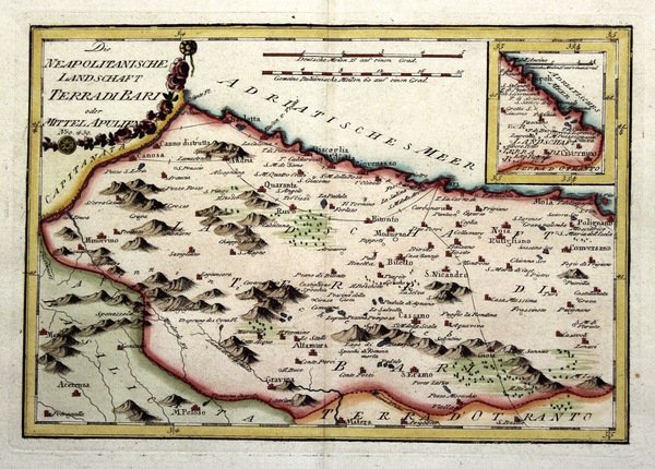 Die Neapolitanische Landschaft Terra di Bari oder Mittel Apulien.