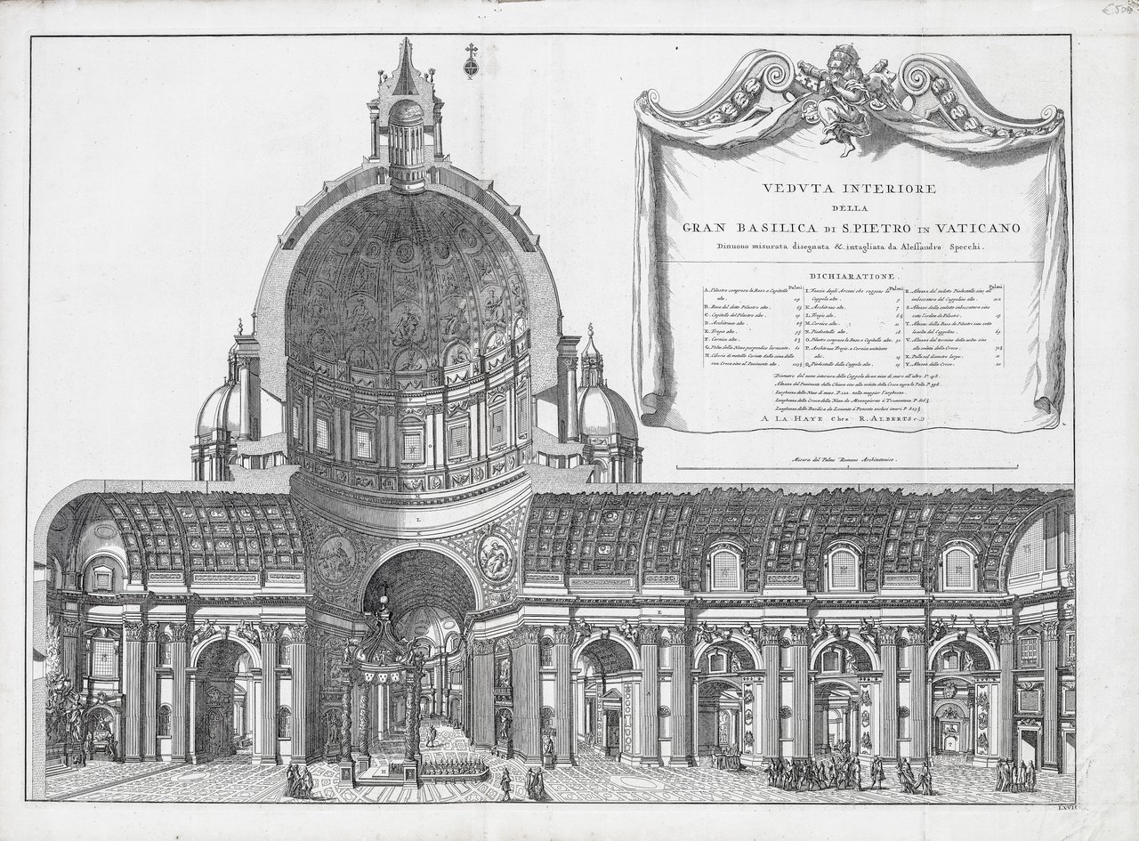 (3 tavole) 1-Prospetto della Basilica Vaticana. Architettura di Carlo Maderno … | Immagine principale