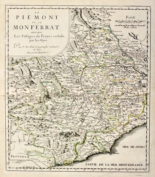 Le piemont et le Monferrat avecque les passages de France …