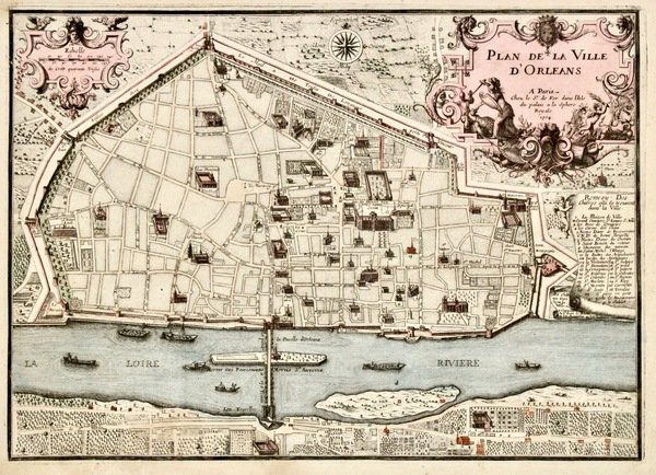 Plan de la Ville d'Orleans.