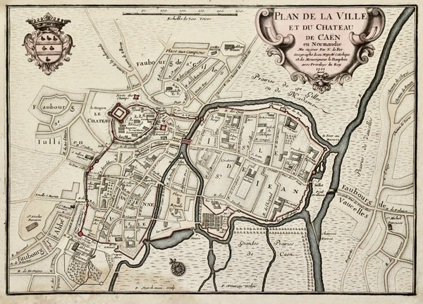 Plan de la Ville et du Château de Caen en …