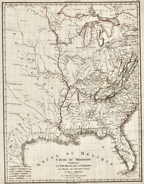 Golfe du Méxique - Cours du Mississipi comprenant la Louisiane, …