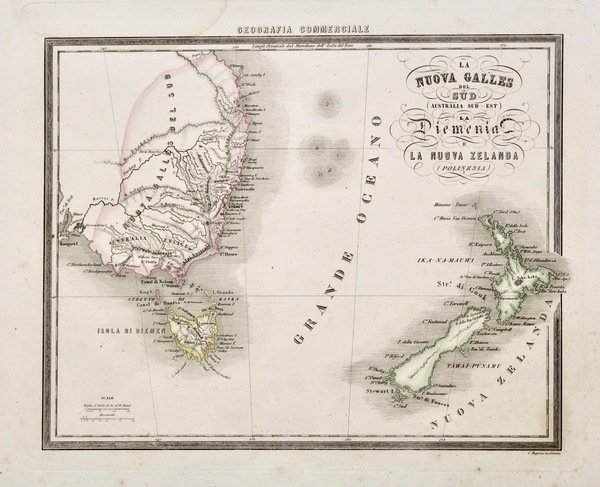 La nuova Galles del sud (Australia sud-est), la Diemenia e …