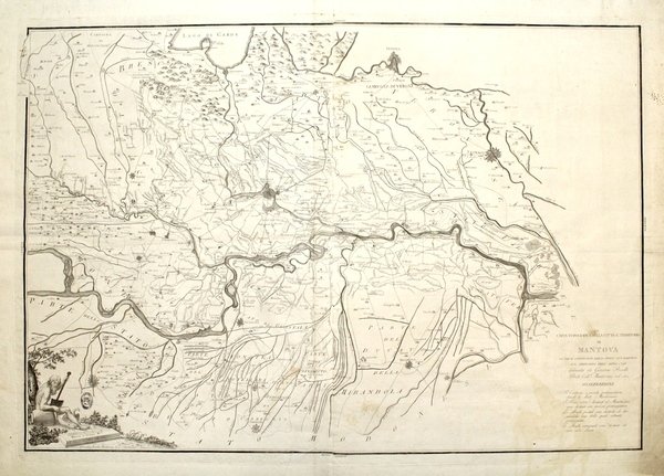 Carta topografica della città e territorio di Mantova co' Paesi …