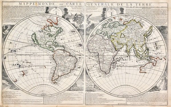 Mappe - Monde, ou carte generale de la terre