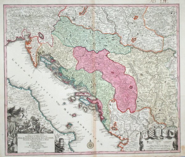 Nova et accurata tabula regnorum et provinciarum Dalmatiae, Croatiae, Scalvoniae, …