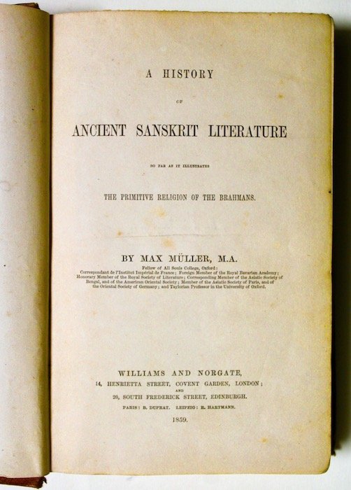 A history of ancient sanskrit literature so far as it …