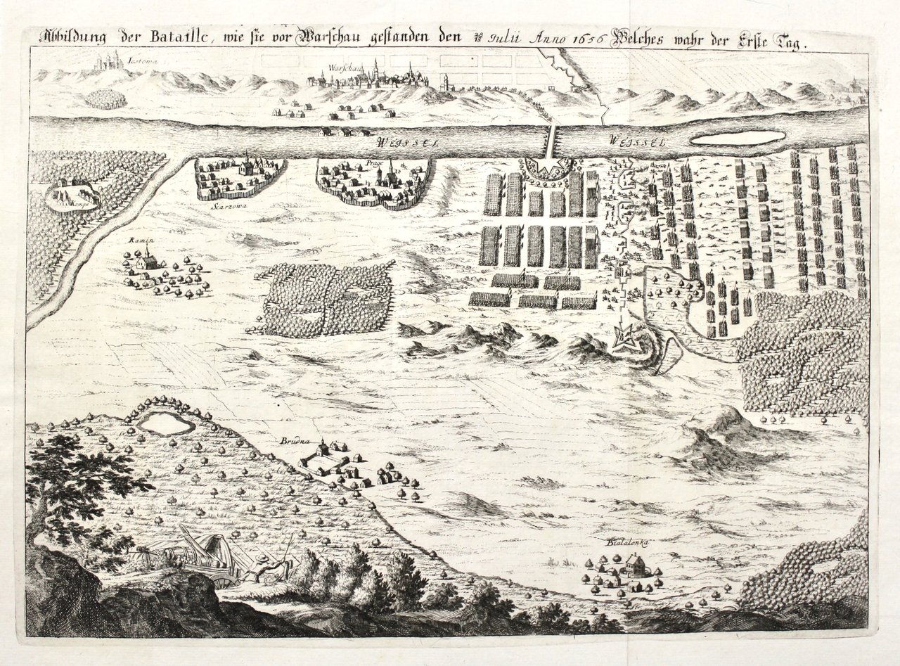 Abbildung der Bataille wie sie vor Warschau gestanden den 28/18 … | Immagine principale
