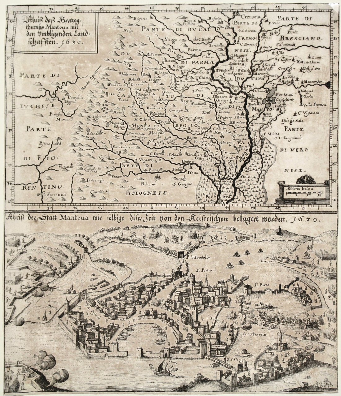 Abriss des Hertzogthums Mantoua nit den umbligenden Landschaften. 1630 - …