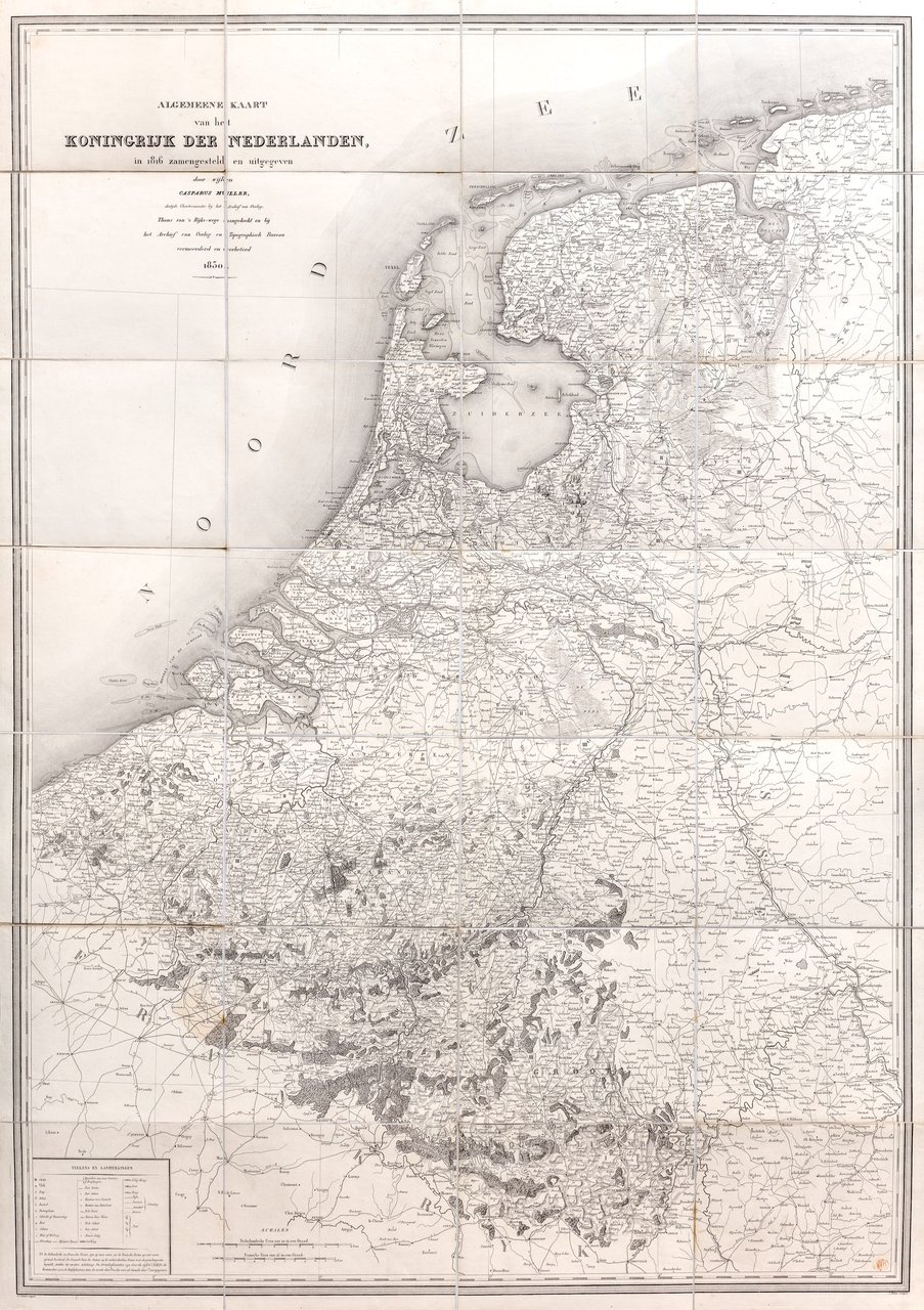 Algemeene Kart van het koningrijk der Nederlanden in 1816 zamesteldeld …