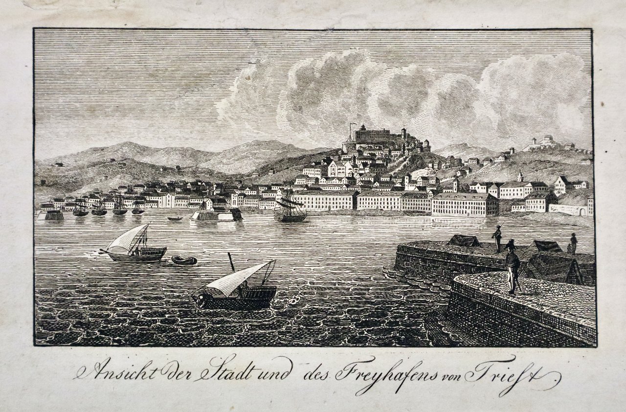 Ansicht der stadt und des freyhafens von Triest.