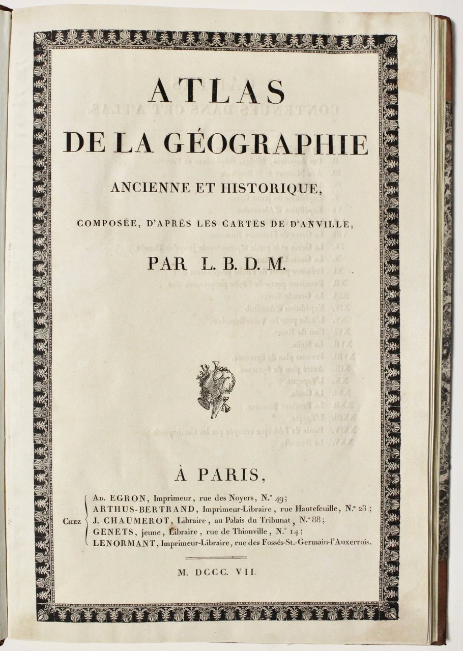 Atlas de la géographie ancienne et historique composée d'après des …