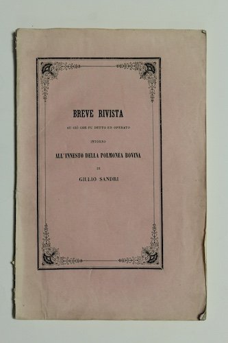 Breve rivista su ciò che fu detto ed operato intorno … | Immagine principale