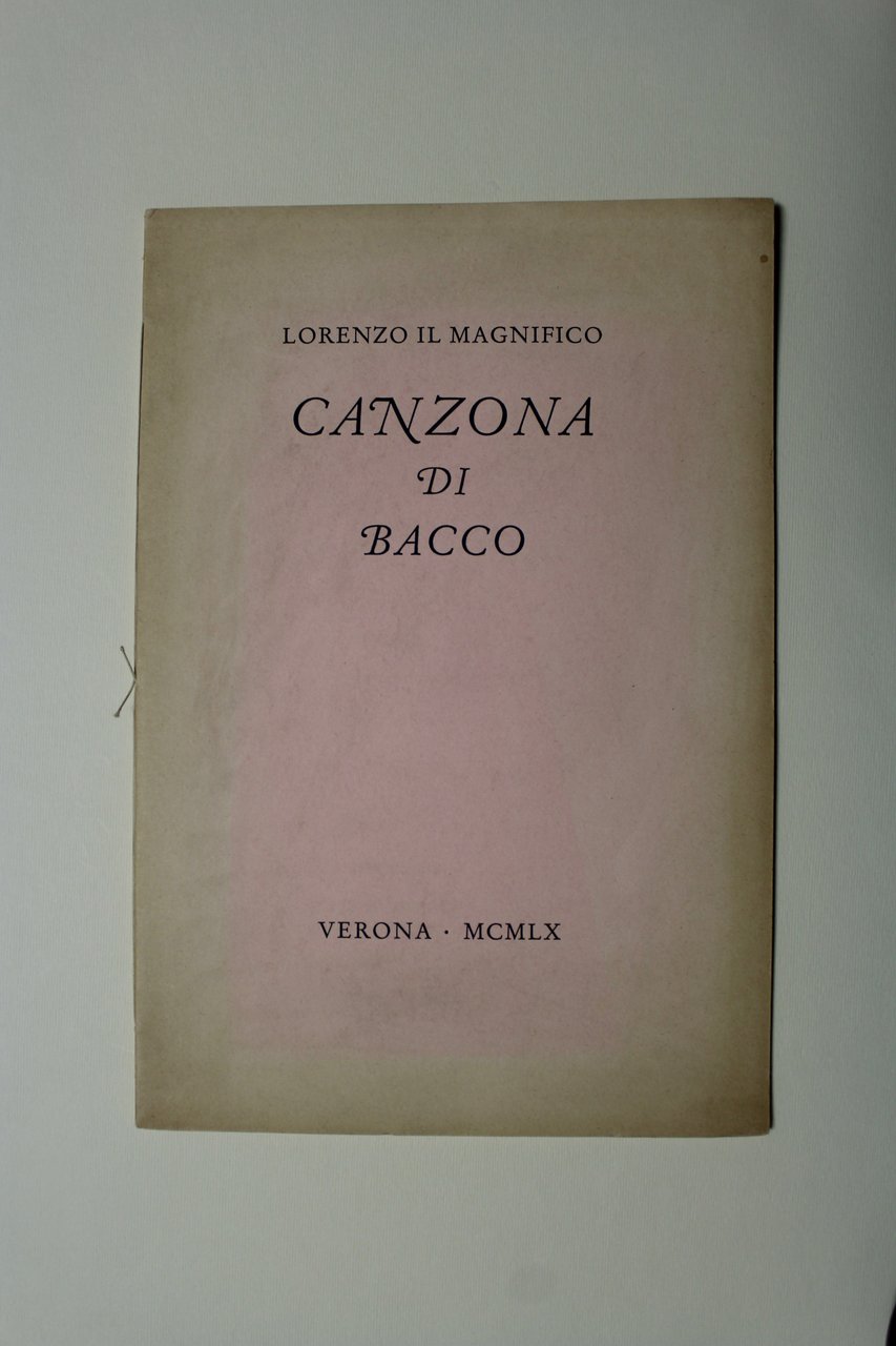 Canzona di Bacco.