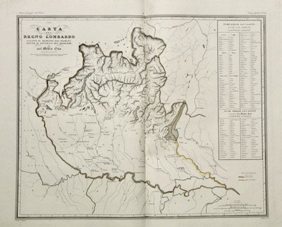 Carta del Regno Lombardo avanti il dominio dei Romani sotto … | Immagine principale
