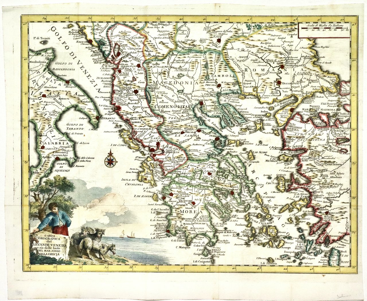 Carta geografica del Levante veneto o sia delle isole del … | Immagine principale