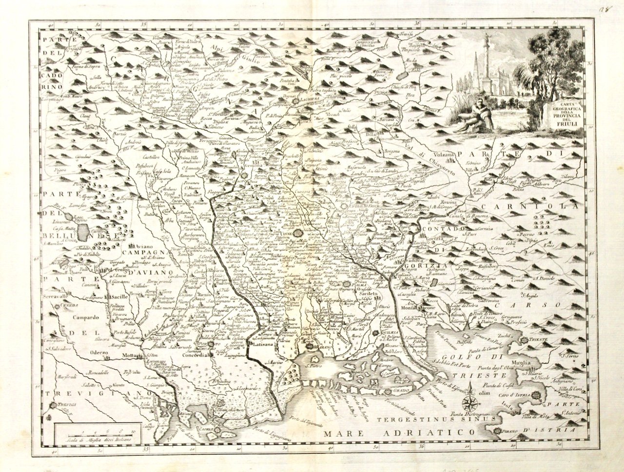 Carta geografica della provincia del Friuli