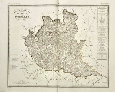 Carta moderna del Regno Lombardo. | Immagine principale