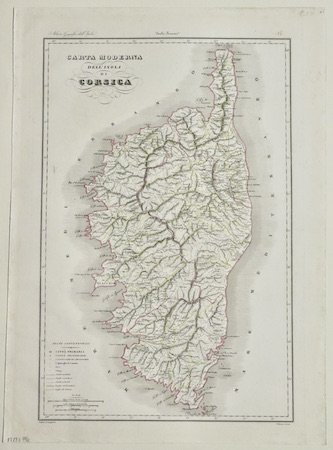 Carta moderna dell'isola de Corsica. | Immagine principale