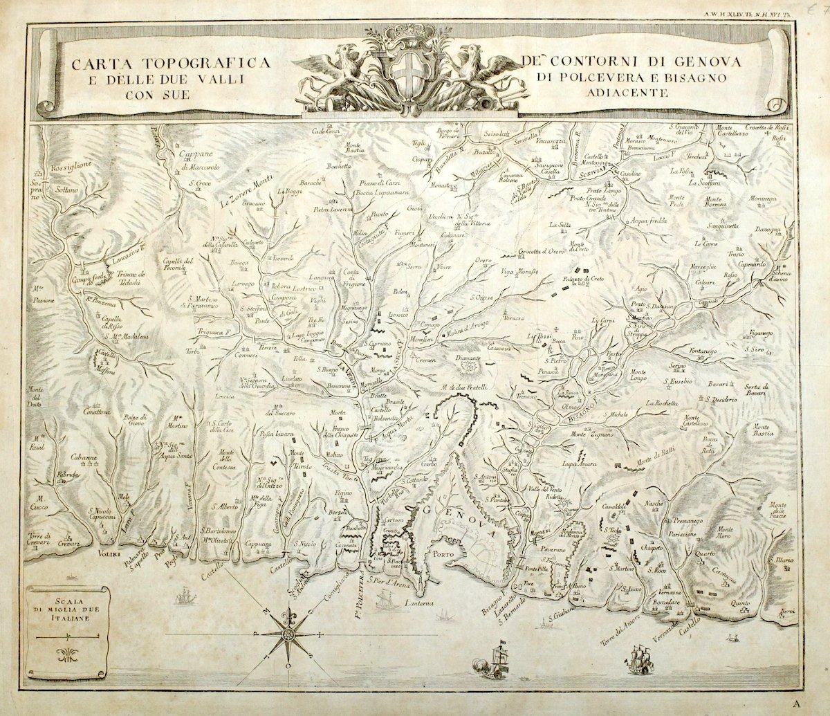 Carta topografica de' contorni di Genova e delle due valli …