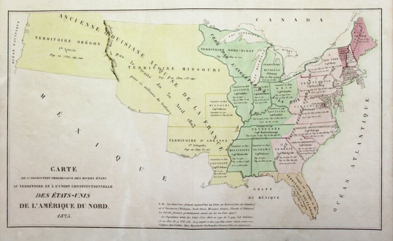 Carte de l’adjonction progressive des divers états au territoire et …