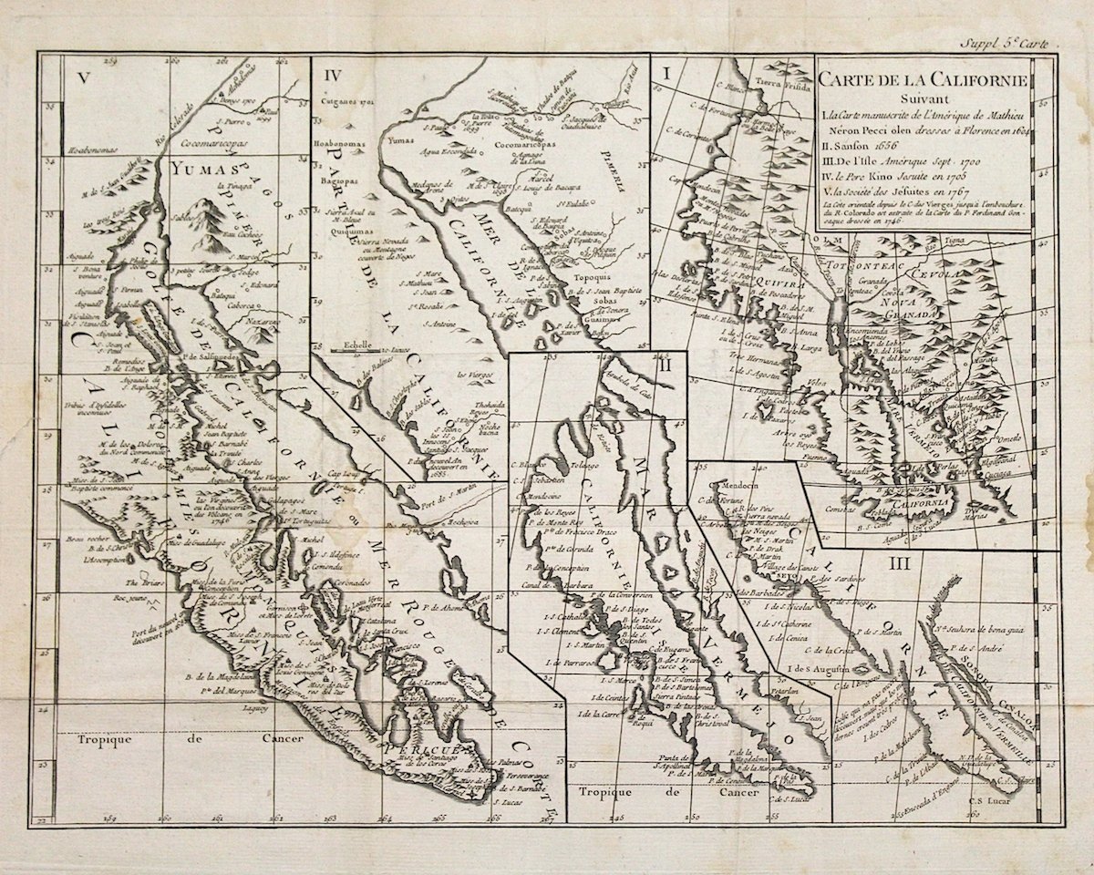 Carte De La Californie Suivant 1. La Carte Manuscrite de …