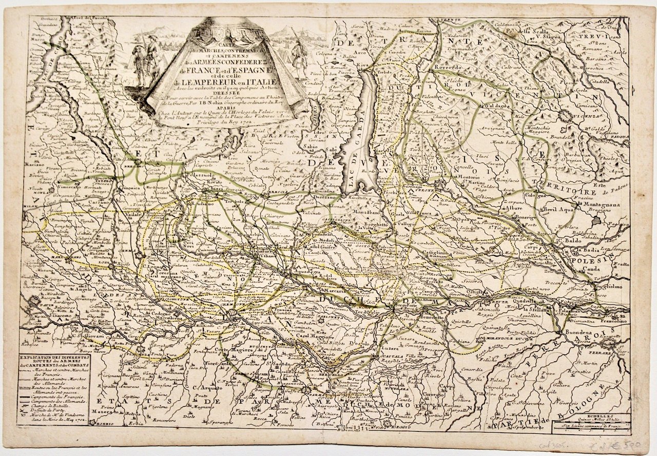 Carte des marches, contremarches et campemens des armées confederz de …